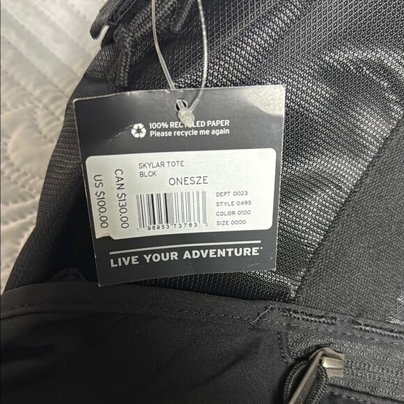 NWT Eddie Bauer Black Water Resistant Tote Bag - Picture 8 of 14